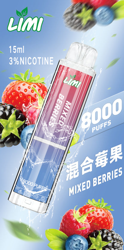 【LIMI發光拋棄式】🔥 8000口PUFFS電子煙 一次性大容量熒光棒電子煙