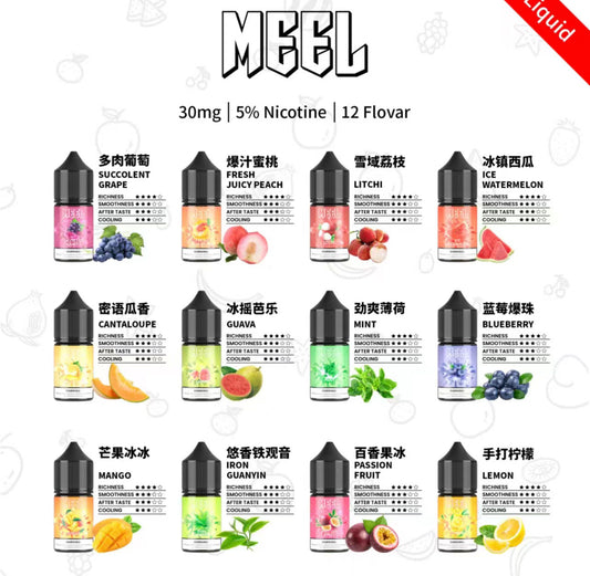 【MEEL煙油】 灌裝油 30mg -溶度5%-台灣現貨在售