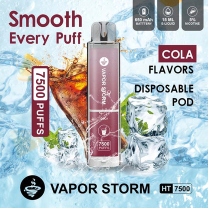 VAPOR STORM 風暴辣妹拋棄式 可充電發光拋棄式7500口大容量 台灣現貨在售